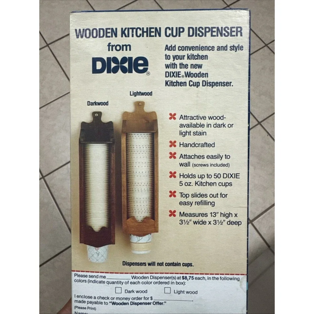 Vintage Dixie 5oz Paper 100 Kitchen Cups Primary Collection New 5 Oz 1987 80’s